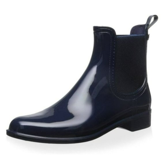 Igor Shoes Igor Womens Round Toe Urban Pvc Ankle Rain Boots Navy